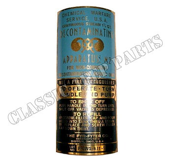 Decontaminator brass plate FYR-FYTER