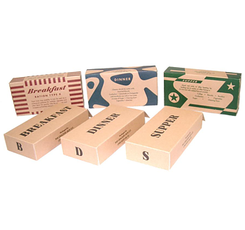 K Ration set of paperboxes 1 day ration