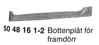 Bottenplåt framdörr Kadett D 5d