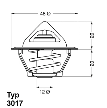 Termostat OHC/CIH  (48mm/92grader)