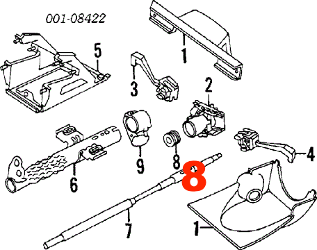 Lager övre-styrkolonn - 2