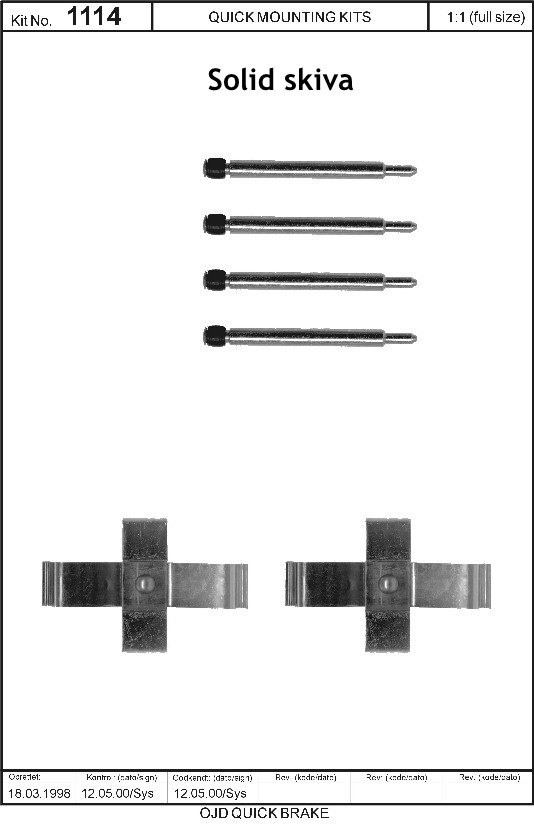 Commodore - Brake Pad Fitting Kit