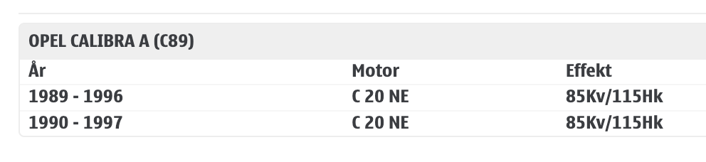Ljuddämpare bakre-Calibra 2,0i 115hk - 2