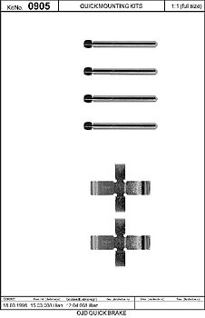 Brake Pad Fitting Kit 1605147 (ATE)