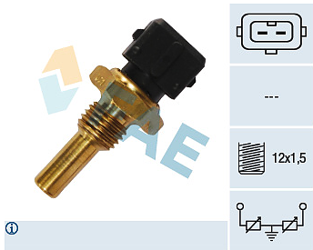 Tempsensor Svart