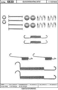 Monteringssats 230mm backar 7/83-