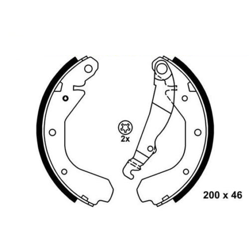 Kadett B C Ascona B - Bremsbacken 200x46mm - 2