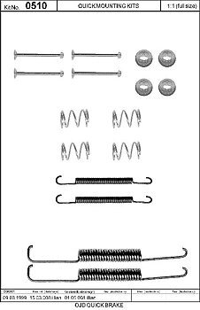 Monteringssats 200x46mm backar-