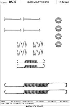 Monteringssats 230mm backar -83