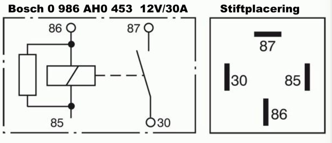 Relais 12V / 30A - 4 broches - 3