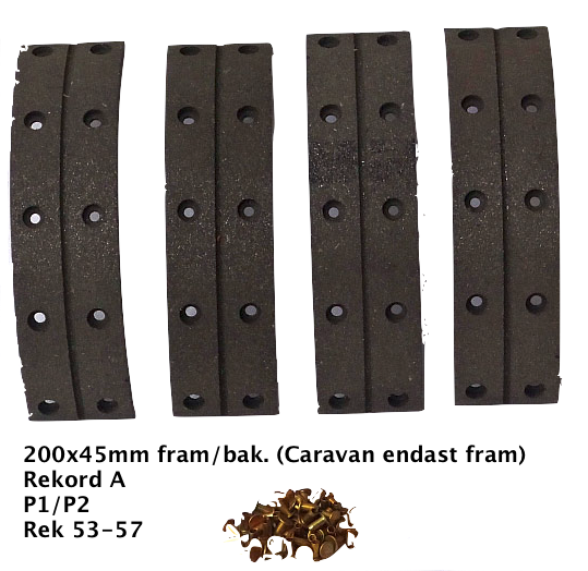 Bromsband sats, 200x45mm