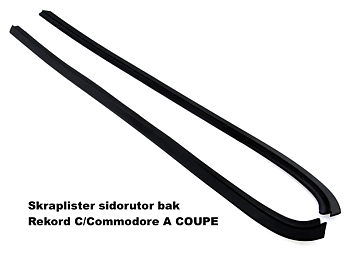 Skraplist sidorutor bak Rekord C/Commodore A Coupe