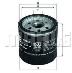Oljefilter- 4 cyl OHV/CIH - 3