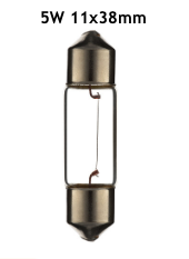 Glödlampa 5W 6Volt (11x38mm)