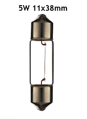 Glödlampa 5W 6Volt (11x38mm)