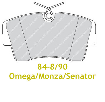 Bromsbelägg fram-Monza/Senator 84- - 2