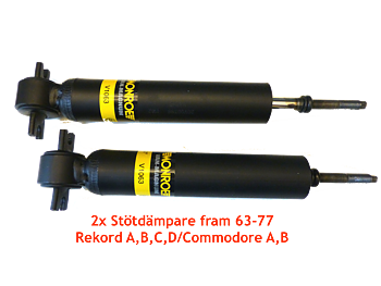 2x Stötdämpare fram-Rekord/Commodore 57-77