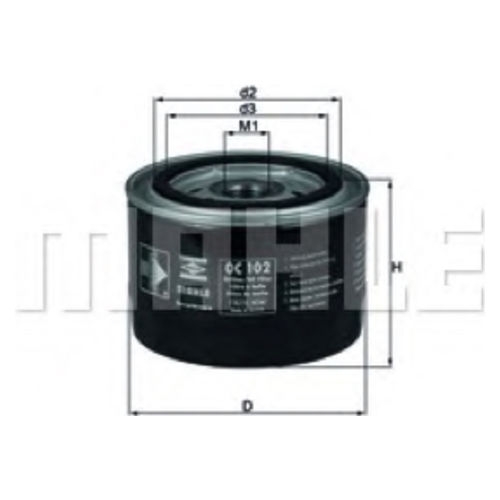 Oljefilter-6cyl CIH 83- (93x69mm)
