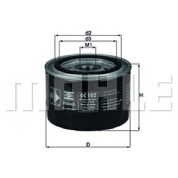 Oljefilter-6cyl CIH 83- (93x69mm)
