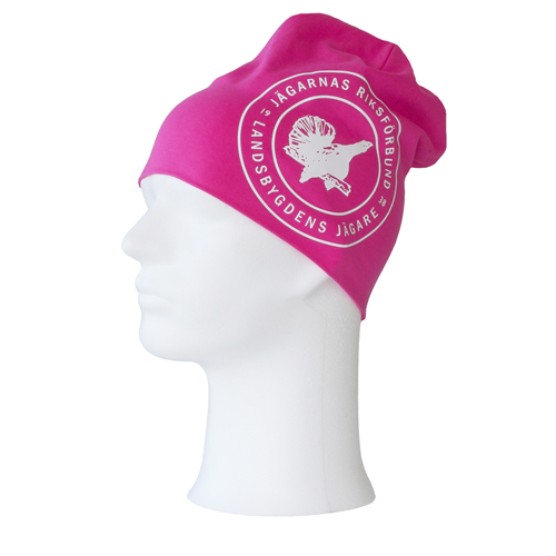 Mössa med tryck, Jägarnas Riksförbund emblem, rosa - 2