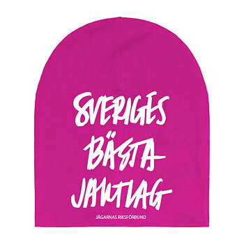 Mössa med tryck SVERIGES BÄSTA JAKTLAG, rosa