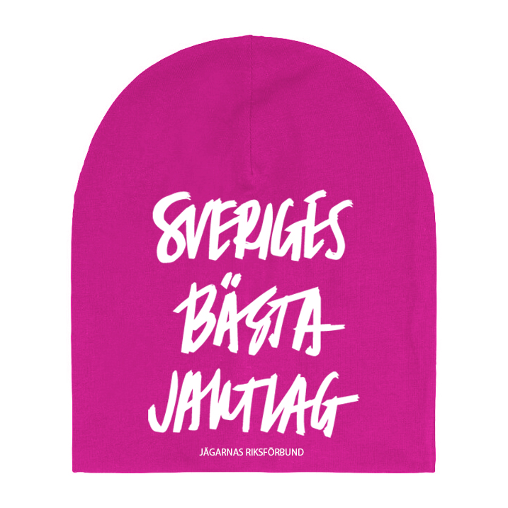 Mössa med tryck SVERIGES BÄSTA JAKTLAG, rosa - 2