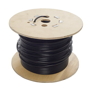 Svart nylontäckt galvaniserad stållina 3mm 