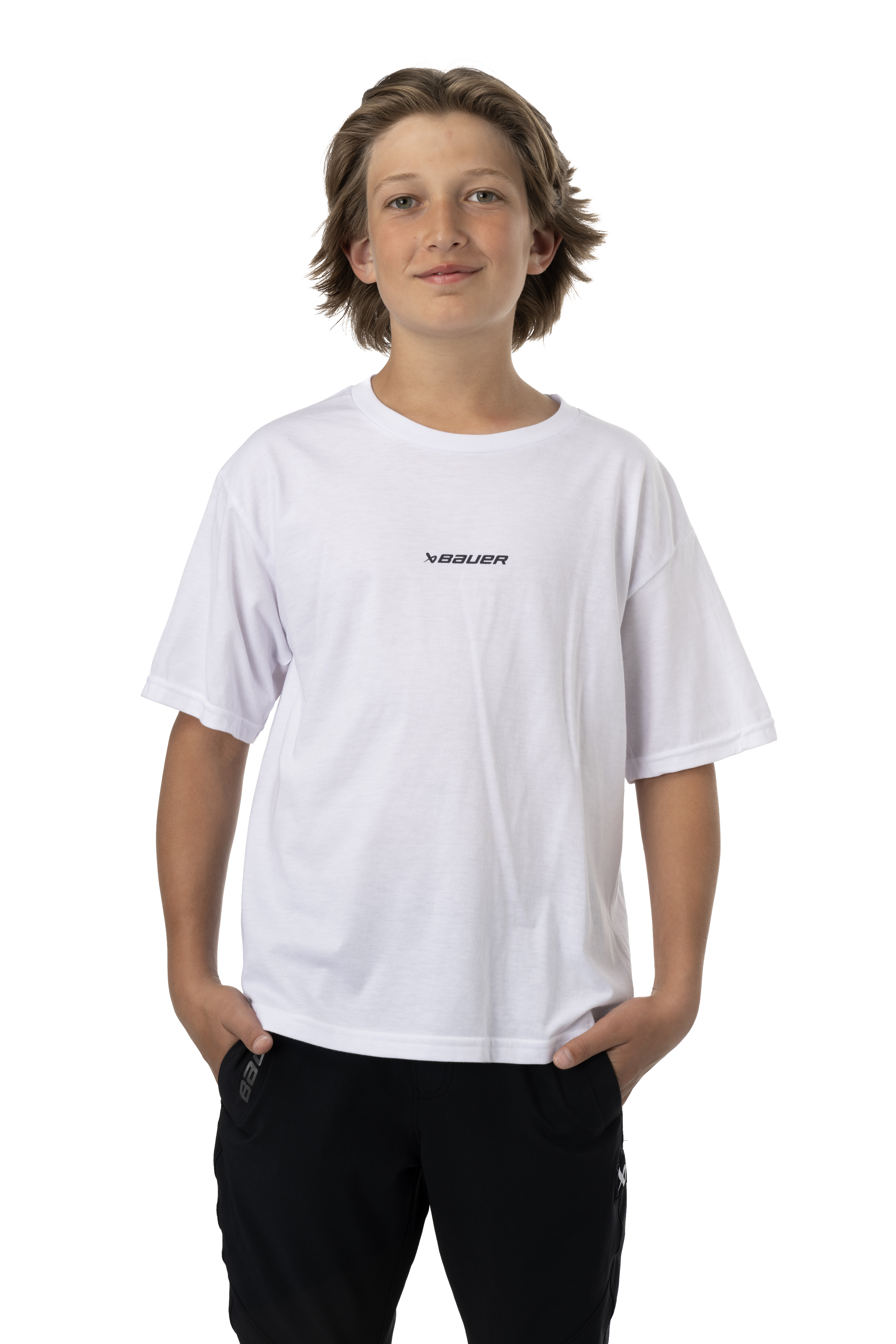 BAUER CORE SS TEE S24 JR (Vit) KIK