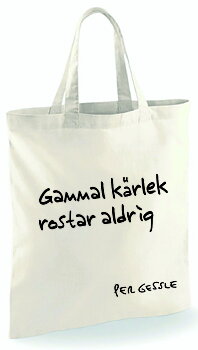 Vit tygkasse Gammal kärlek rostar aldrig 