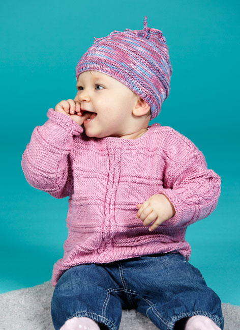 Babytröja, slipover och mössa - 2