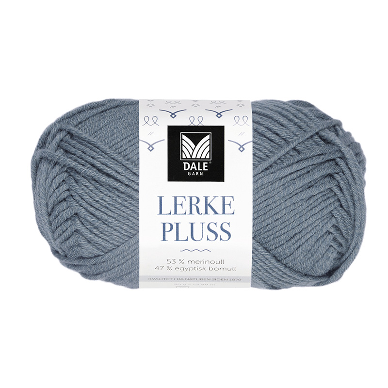 Lerke Pluss, garn i merinoull/bomull