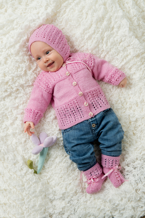 Spetsstickat babyset - 2