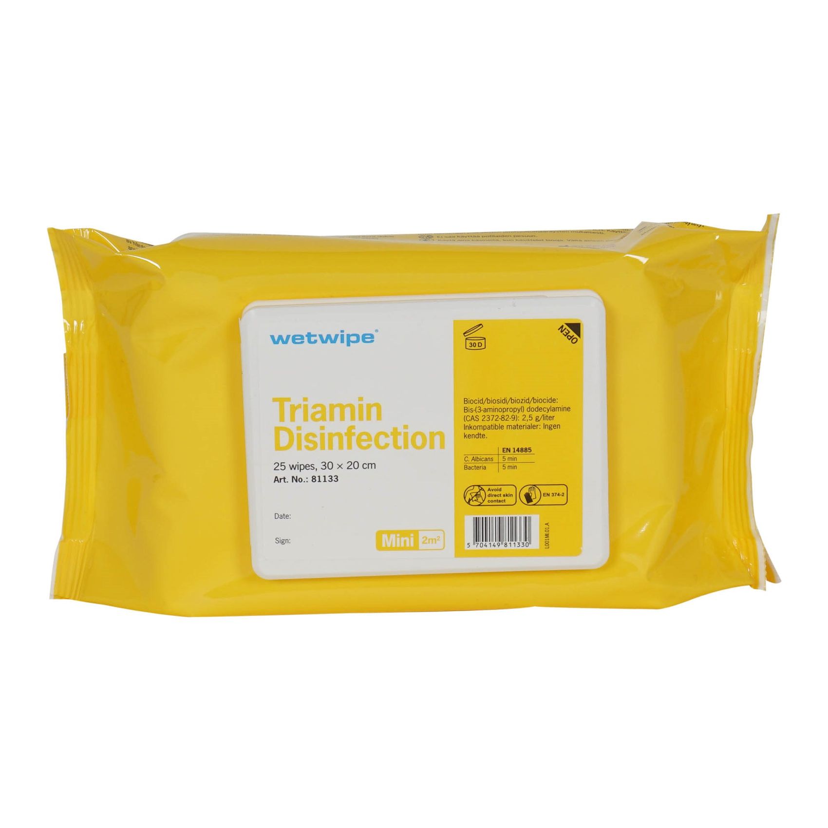 Wetwipe desinfektionservetter 30x20cm 25pcs