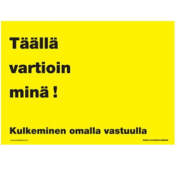 Täällä vartioin minä Gul (280x200mm)