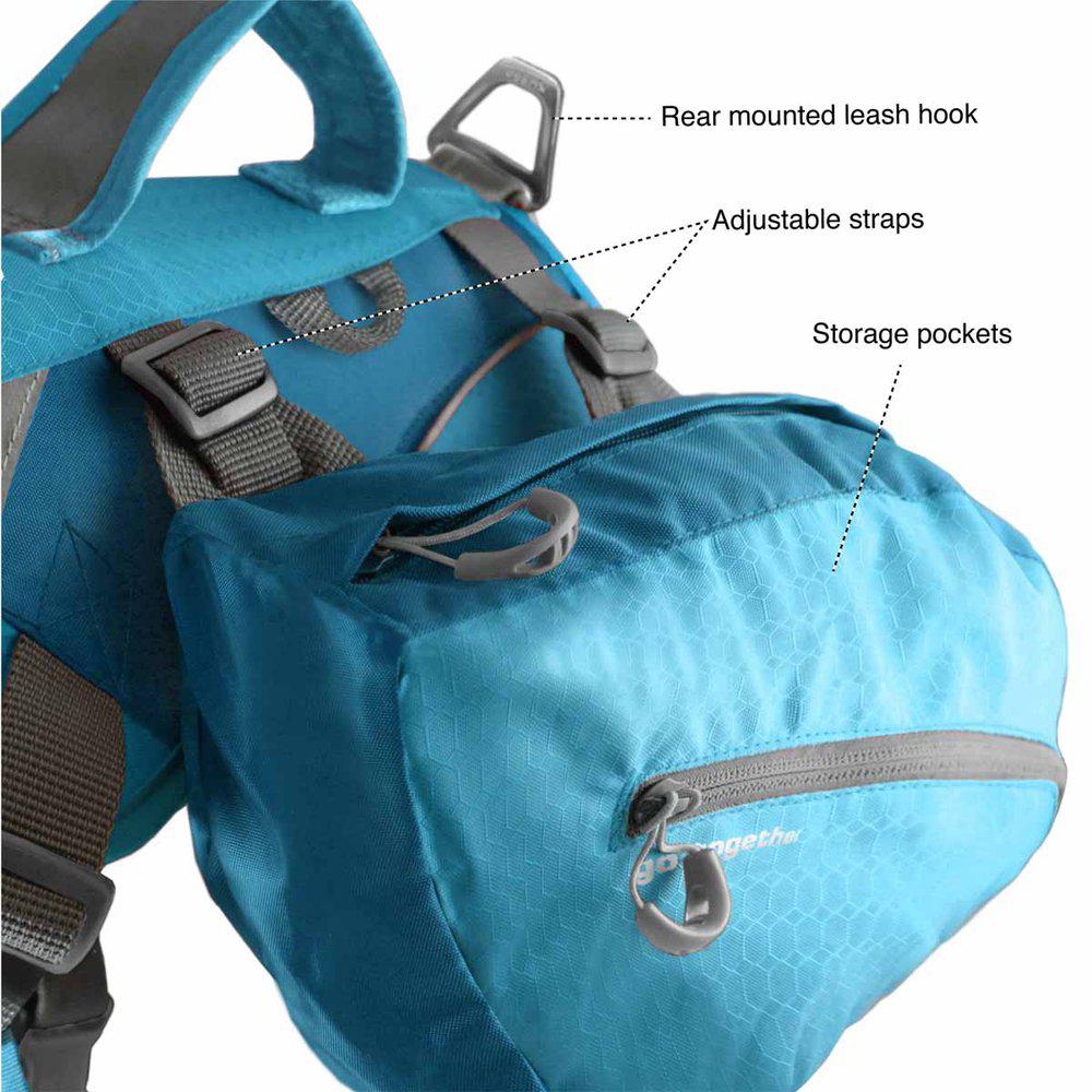 Kurgo Baxter Backpack (14-38kg) Black/orange - 5