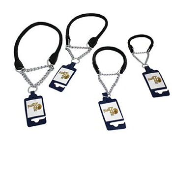 Rundsytt läderhalsband