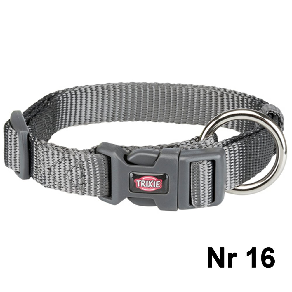 Premium halsband Grått 15mm x 30-45cm