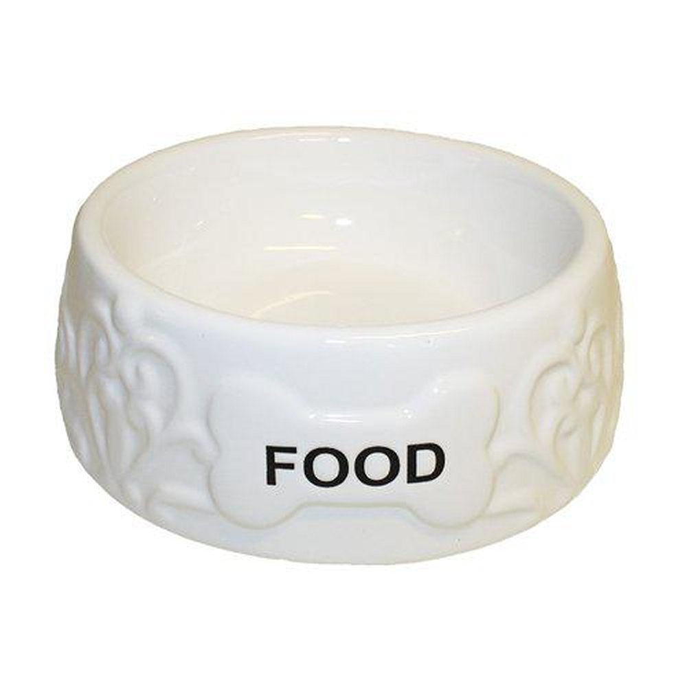 Vit med texten Food 15 x 15 x 5,5 cm
