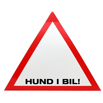 Klisterdekal Hund i bil