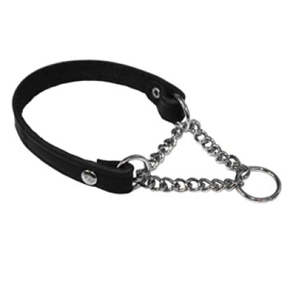 Halvstryp läderhalsband Svart