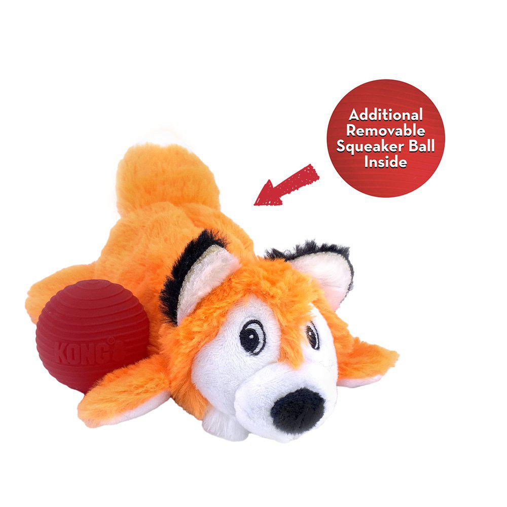 KONG Cozie Pocketz Fox Flerfärgad m godisficka - 2