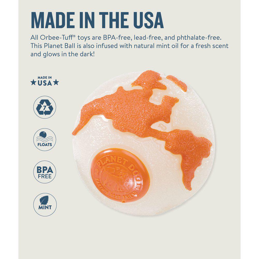 Oh Planet Dog Orbee ball Vit/Orange - 3