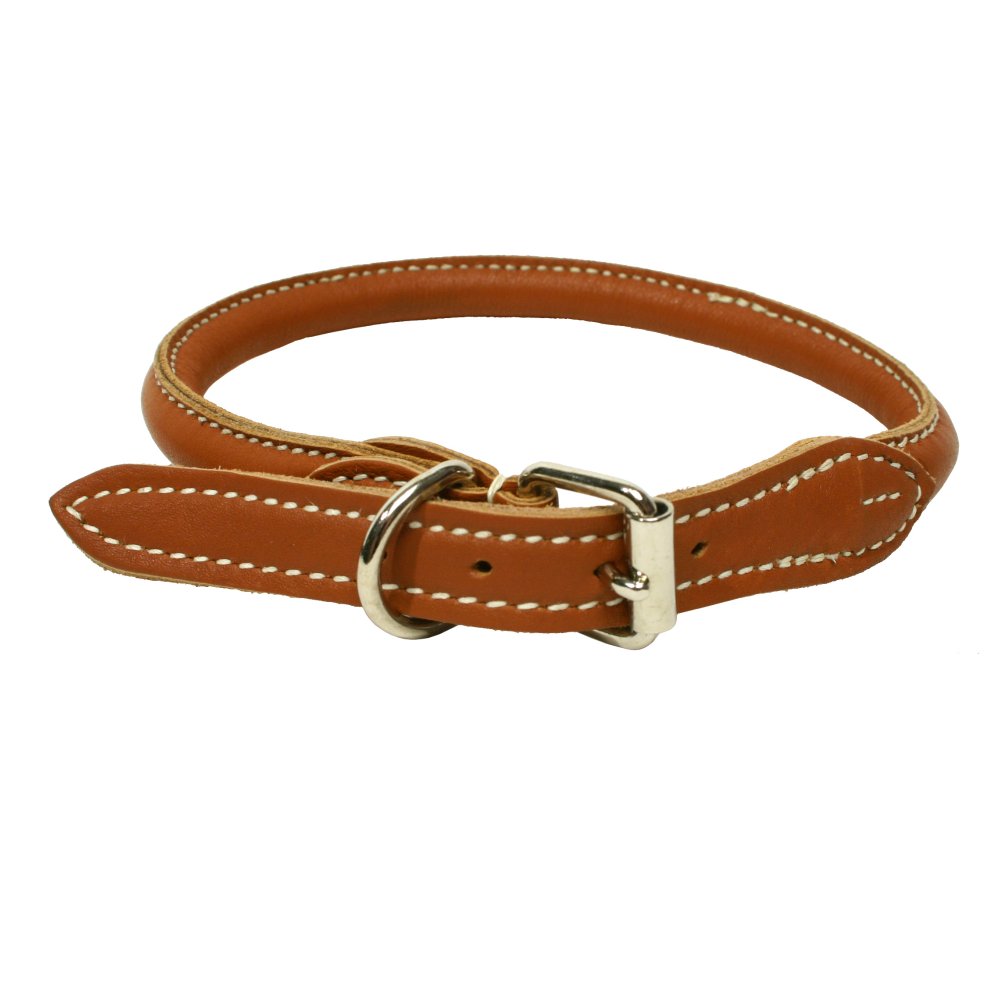 Halsband mjukt rundsytt Brunt 10mm x 40cm