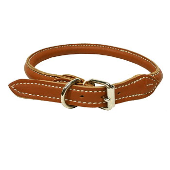 Halsband mjukt rundsytt Brunt 10mm x 40cm