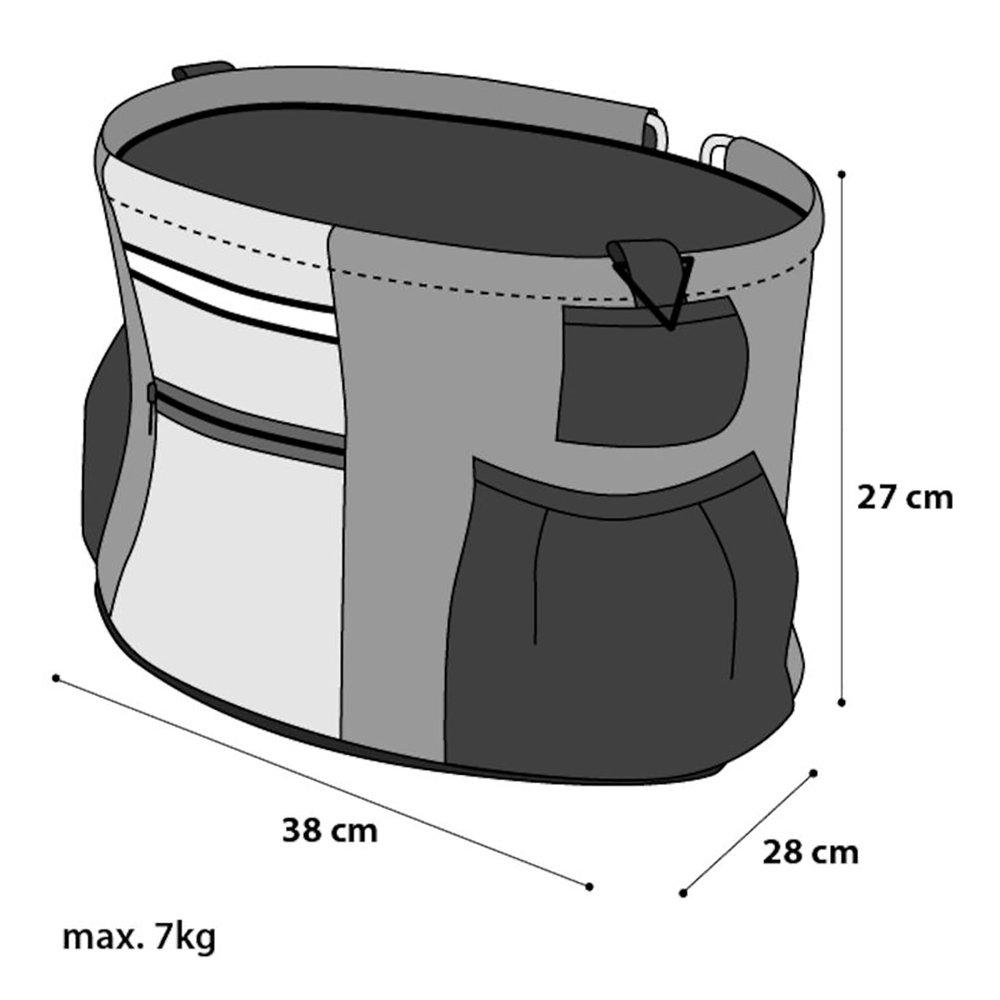 Cykelkorg Nylon Grå/Röd - 6