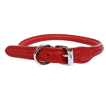 Halsband mjukt rundsytt Rött 10 mm x 40 cm