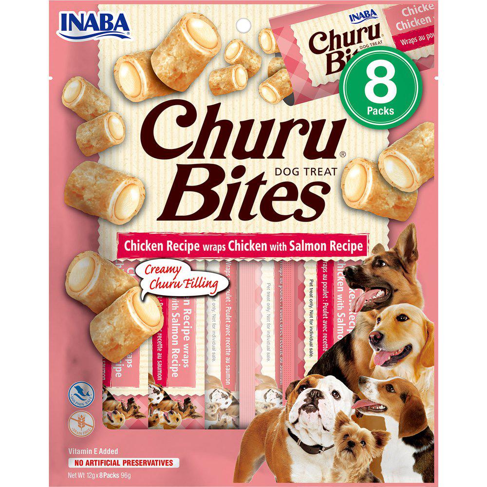 Churu Dog Bites Chicken Wraps w Salmon 8st