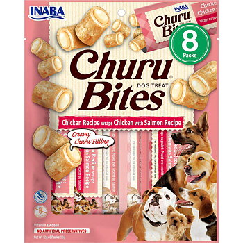 Churu Dog Bites Chicken Wraps w Salmon 8st