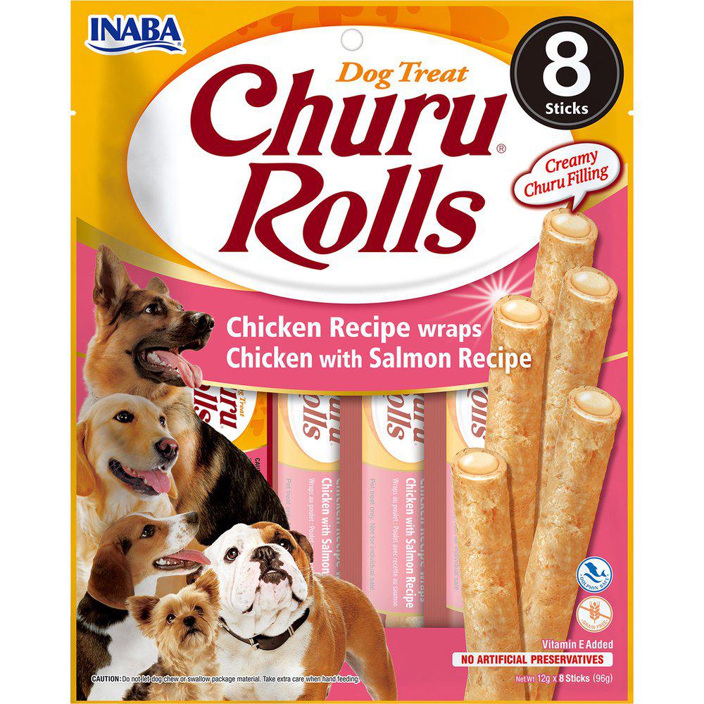 Churu Dog Rolls Chicken with Salmon 8st