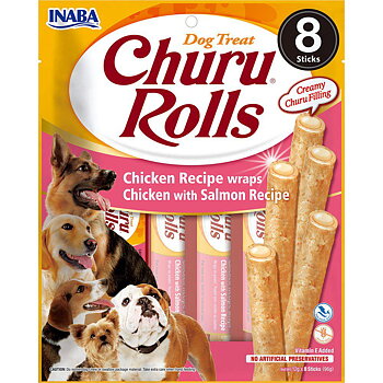 Churu Dog Rolls Chicken with Salmon 8st